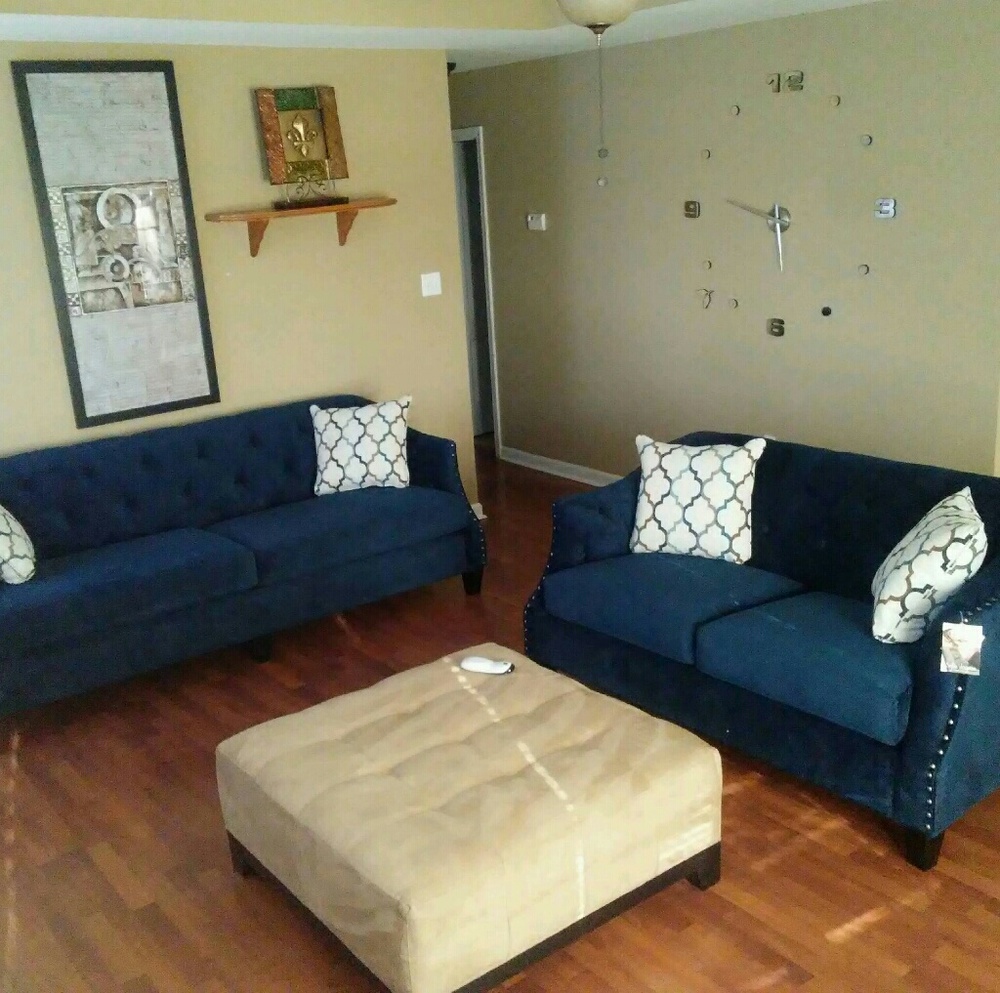 Brand new sofa set ottoman and chair
